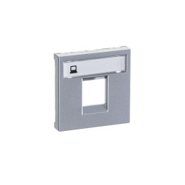 Накладка для 1-го суппорта/разъема типа 2017... и/или 2018... 2-мод. серия Zenit серебристый ABB 2CL