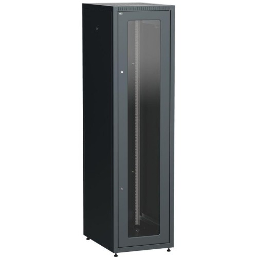 Шкаф сетевой LINEA E 33U 600х800мм стекл. передняя дверь задняя металлическая черн. ITK LE05-33U68-G