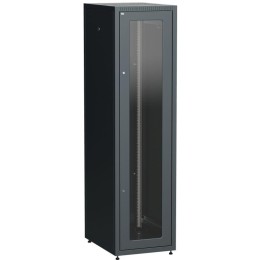 Шкаф сетевой LINEA E 42U 600х800мм стекл. передняя дверь задняя металлическая черн. ITK LE05-42U68-G