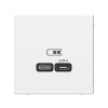 Розетка USB ArtGallery тип C 65Вт QC PD высокоскор. ЗУ механизм лотос SE GAL001327