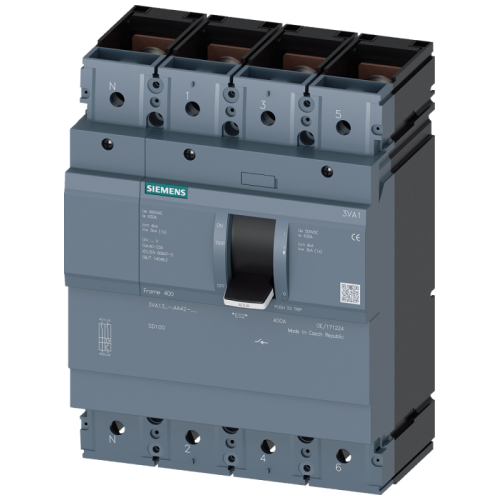 Разъединитель 3VA1 IEC frame 400 4п SD100 In=400А без защ. от перегрузки и коротк. замык. Siemens 3V