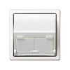 Адаптер на 2 RJ45(12) коннектора 75528; 75540; 75541; 75544-39 75542-30 наклонный Simon73 Loft бел.