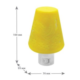 Светильник светодиодный NL-192 "Светильник желтый" 220В ночник с выкл. Camelion 12908