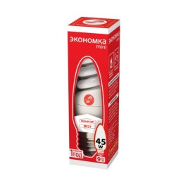 Лампа люминесцентная компакт. SPC 9Вт E27 спиральная 4200К T2 ЭКОНОМКА LKsmT2SPC9wE2742eco