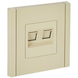 Розетка 2-м RJ11+RJ45 кат.5E FORTE&PIANO FP435 ваниль IEK FP-KT20-O-1-K10