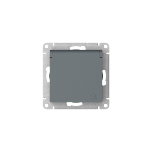 Розетка AtlasDesign 16А IP20 с заземл. защ. шторки с крышкой быстрозажим. клем. механизм грифель SE