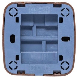 Выключатель 2-кл. 2п ОП Минск 10А IP20 темн. дерево EKF EGV10-023-40