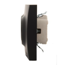 Розетка 2-м СП Karina с заземл. керамика черн. бархат LEZARD 707-4200-127