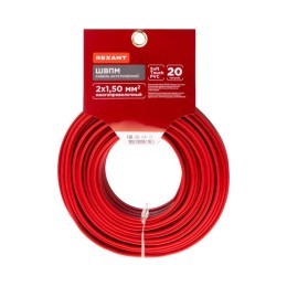 Кабель Stereo 2х1.50 красн./черн. (уп.20м) Rexant 01-6106-3-20