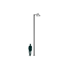 Светильник SKYLINE LED 30 DK 2700K S-POLE 4M D89 RAL9005 СТ 4707000310