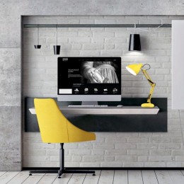 Светильник GTL 60Вт E27 струбцина и основание желт. GAUSS GT0035