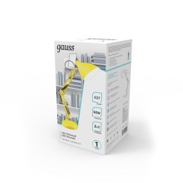 Светильник GTL 60Вт E27 струбцина и основание желт. GAUSS GT0035