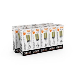 Лампа светодиодная Elementary 5Вт капсульная 3000К тепл. бел. G4 400лм DC 12В GAUSS 18715