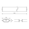 Светильник ЛАЙТ G13 IP40 632х118х40мм ДПО линейный сквозная проводка GAUSS 909427260