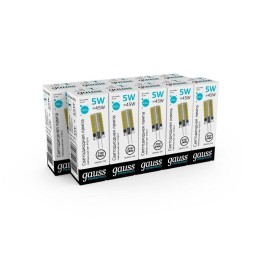 Лампа светодиодная Elementary 5Вт капсульная 4100К нейтр. бел. G4 400лм силикон GAUSS 18025