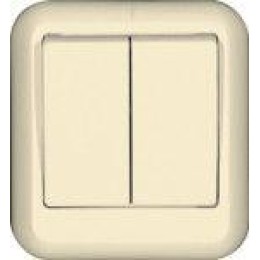 Выключатель 2-кл. ОП Прима 10А IP20 сл. кость (опт. упак.) SchE VA5U-214-S