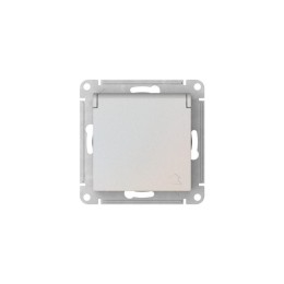 Розетка AtlasDesign 16А IP20 с заземл. защ. шторки с крышкой быстрозажим. клем. механизм жемчуж. SE