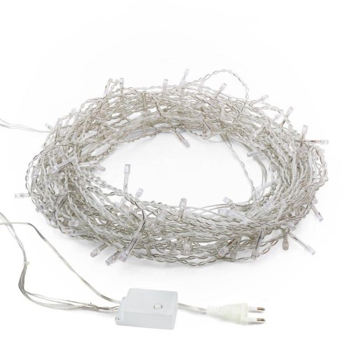 Гирлянда светодиодная "Светодиодный Дождь" 1.5х1.5м 144LED син. 12Вт 230В IP20 с контроллером провод