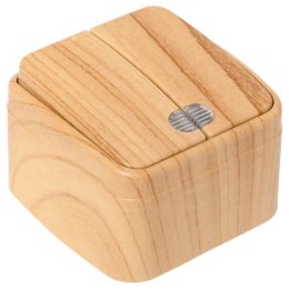 Выключатель 2-кл. 2п ОП Минск 10А IP20 с индикатором светл. дерево EKF EGV10-123-30