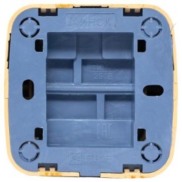 Выключатель 2-кл. 2п ОП Минск 10А IP20 с индикатором светл. дерево EKF EGV10-123-30