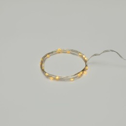 Гирлянда светодиодная "Роса" с крупными каплями 2м 20LED тепл. бел. 0.1Вт IP20 элементы питания 2хCR