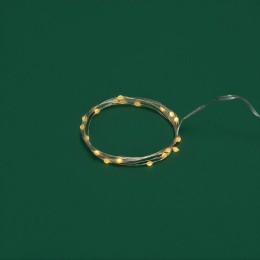 Гирлянда светодиодная "Роса" с крупными каплями 2м 20LED тепл. бел. 0.1Вт IP20 элементы питания 2хCR