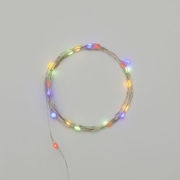 Гирлянда светодиодная "Роса" с крупными каплями 2м 20LED мультиколор 0.1Вт IP20 тонкий батарейный бл