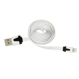 Кабель USB-Lightning для iPhone/PVC/flat/white/1m/Rexant 18-1974