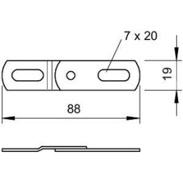 Соединитель для лотка шарнирный SV DD 86х23 OBO 6066941