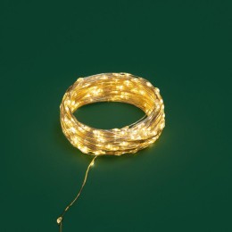 Гирлянда светодиодная "Роса" 30м 300LED тепл. бел. 3.6Вт IP44 с трансф. Neon-Night 303-216