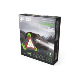 Фонарь автомобильный аккумуляторный GFL 15Вт 800лм IP33 аккум. Li-ion 2400мА.ч Power Bank GAUSS GF80