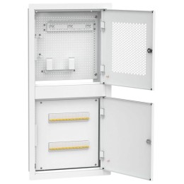Шкаф встраиваемый двухсек. 3 ком. 400х850мм дверь метал. бел. LINEA R ITK LR16-4H81-M-FR3