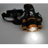 Фонарь аккумуляторный налобный E1333 3LED 4Вт аккум. 3.7В фокус 4 режима метал. зол./черн. Ultraflas