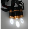Фонарь аккумуляторный налобный E1333 3LED 4Вт аккум. 3.7В фокус 4 режима метал. зол./черн. Ultraflas