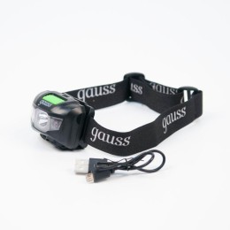 Фонарь налобный аккумуляторный GFL 3Вт 130лм IP44 аккум. Li-ion 600мА.ч GAUSS GF405