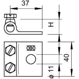 Наконечник клеммный 319 8 Rd 8 TG OBO 5325307