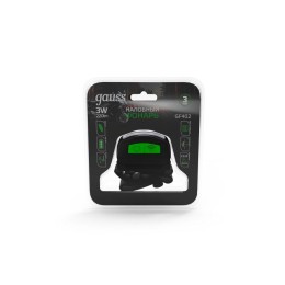 Фонарь налобный аккумуляторный GFL 3Вт 220лм IP64 аккум. Li-ion 1200мА.ч GAUSS GF402