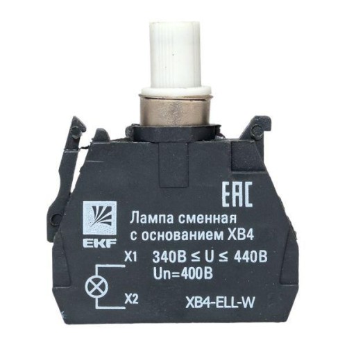 Лампа сменная с основанием XB4 бел. 400В PROxima EKF XB4-ELL-W