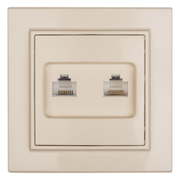 Розетка компьютерная 2-м СП Минск RJ45 беж. EKF ERK02-035-20