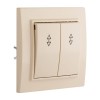 Переключатель проходной 2-кл. СП Минск 10А IP20 беж. EKF ERV10-026-20
