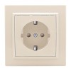 Розетка 1-м СП Минск 16А IP20 с заземл. защ. шторки беж. EKF ERR16-028-200