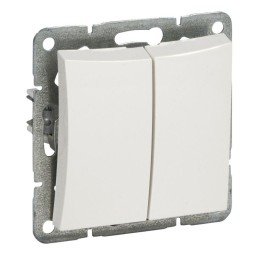Выключатель 2-кл. СП Дуэт 10А IP20 механизм бел. SchE WDE000151