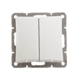 Выключатель 2-кл. СП Дуэт 10А IP20 механизм бел. SchE WDE000151