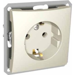 Розетка 1-м СП Дуэт 16А IP20 с заземл. механизм беж. SchE WDE000243