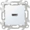 Розетка HDMI 1.4 1-м СП Simon 24 IP20 коннектор механизм бел. Simon 2411094-030
