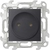 Розетка 1-м СП Simon 24 16А IP20 2P без защ. шторок механизм графит Simon 2450442-038