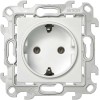 Розетка 1-м СП Simon 24 16А IP20 2P+E Schuko без защ. шторок механизм бел. Simon 2450434-030