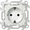 Розетка 1-м СП Simon 24 16А IP20 2P+E Schuko защ. шторки механизм бел. Simon 2450432-030
