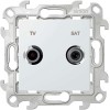 Розетка телевизионная оконечная TV/SAT СП Simon 24 IP20 механизм бел. Simon 2410486-030