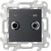 Розетка телевизионная оконечная TV/SAT СП Simon 24 IP20 механизм графит Simon 2410486-038